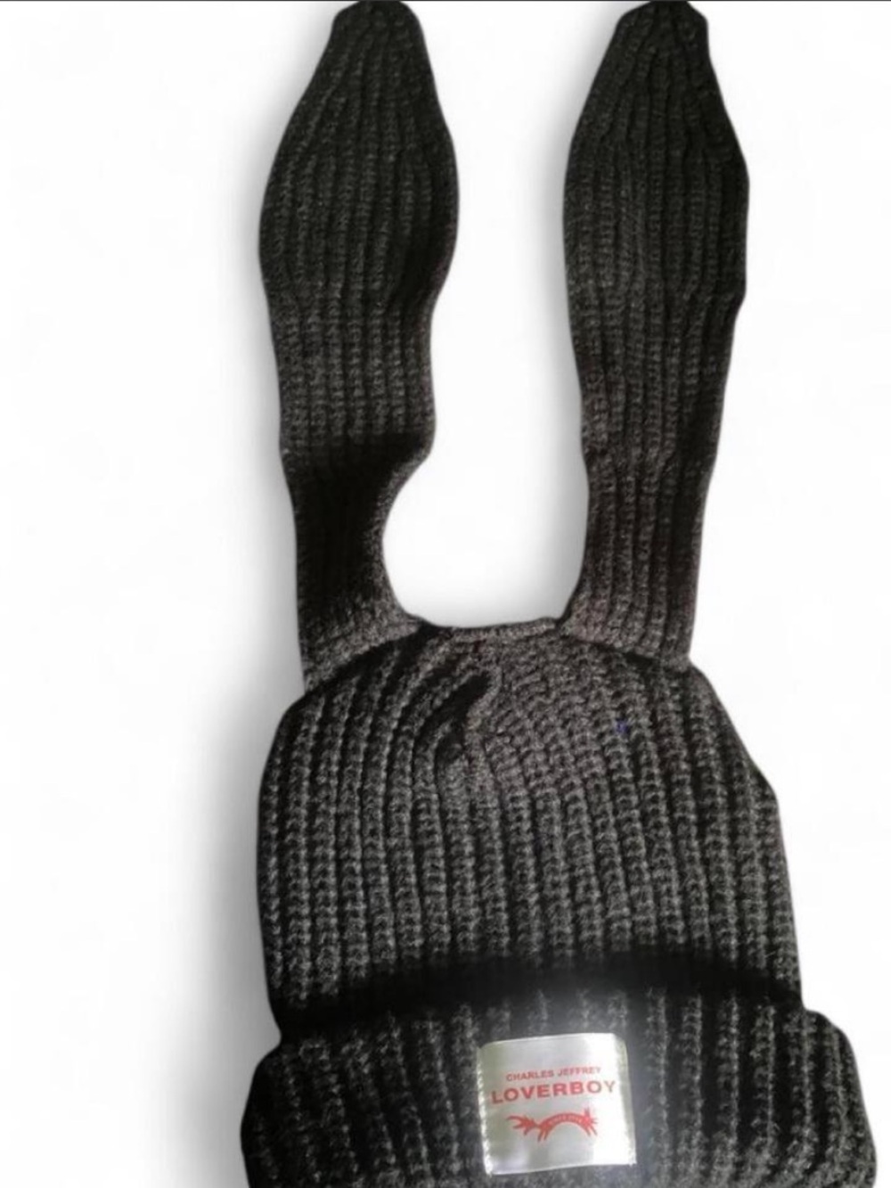 Charles Jeffrey Black Bunny Ear Beanie